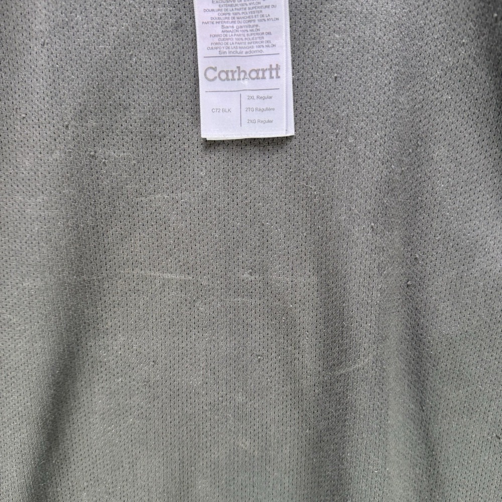 Carhartt Shoreline Coat Mens 2XL Black Waterproof Breathable Hooded Work Jacket - Picture 12 of 16